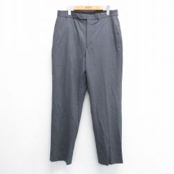 W32★古着 ブルックスブラザーズ BROOKS BROTHERS ブランド パンツ メンズ ウール 濃グレー他 ストライプ 25mar13 中古 ボトムス ロング