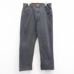 W36★古着 ラルフローレン Ralph Lauren チャップス ブランド パンツ メンズ 90年代 90s コットン 黒 ブラック 25mar14 中古 ボトムス ロング