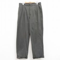W35★古着 ラルフローレン Ralph Lauren ブランド パンツ メンズ 90年代 90s シルク ヘリンボーン グレー系 【spe】 25mar14 中古 ボトムス ロング
