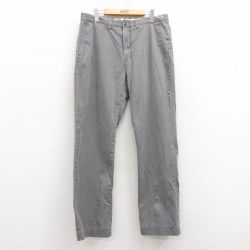 W35★古着 ラルフローレン Ralph Lauren ブランド チノ パンツ チノパン メンズ ワンポイントロゴ タロン グレー 25mar14 中古 ボトムス ロング