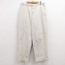 W33★古着 ラルフローレン Ralph Lauren ブランド チノ パンツ チノパン メンズ 90年代 90s PHILIP コットン 薄ベージュ カーキ 25mar14 中古 ボトムス ロング
