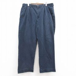 W37★古着 ラルフローレン Ralph Lauren ブランド チノ パンツ チノパン メンズ 90年代 90s ANDREW コットン 紺 ネイビー 25mar14 中古 ボトムス ロング