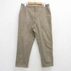 W31★古着 ラルフローレン Ralph Lauren ブランド パンツ メンズ 90年代 90s コットン イタリア製 ベージュ カーキ 【spe】 25mar14 中古 ボトムス ロング