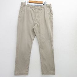 【50%OFF】W35★古着 ラルフローレン Ralph Lauren パンツ メンズ ワンポイントロゴ ベージュ カーキ 25mar14 中古 ボトムス ロング
