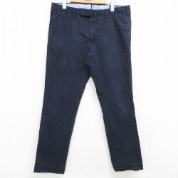 【20%OFF】W35★古着 ラルフローレン Ralph Lauren ブランド パンツ メンズ 紺 ネイビー 25mar14 中古 ボトムス ロング