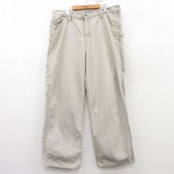 W38★古着 オールドネイビー OLD NAVY ペインター パンツ メンズ 00年代 00s コットン ベージュ カーキ 25mar14 中古 ボトムス ロング
