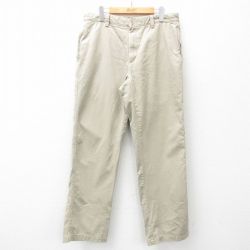 W34★古着 カルバンクライン Calvin Klein パンツ メンズ コットン ベージュ カーキ 25mar14 中古 ボトムス ロング