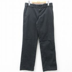W32★古着 ディッキーズ Dickies ワーク パンツ メンズ 774 黒 ブラック 25mar14 中古 ボトムス ロング