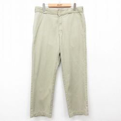 W34★古着 ディッキーズ Dickies ワーク パンツ メンズ 874 ベージュ カーキ 25mar15 中古 ボトムス ロング