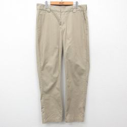 W35★古着 ディッキーズ Dickies ワーク パンツ メンズ ベージュ カーキ 25mar15 中古 ボトムス ロング