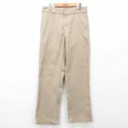 W31★古着 ディッキーズ Dickies ワーク パンツ メンズ 874 ベージュ カーキ 25mar15 中古 ボトムス ロング