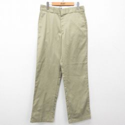 W32★古着 ディッキーズ Dickies ワーク パンツ メンズ 874 ベージュ カーキ 25mar15 中古 ボトムス ロング