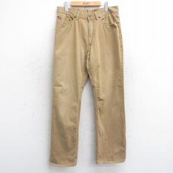 W34★古着 ラルフローレン Ralph Lauren ブランド チノ パンツ チノパン メンズ コットン ベージュ カーキ 25mar15 中古 ボトムス ロング