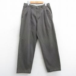 W31★古着 ギャップ GAP チノ パンツ チノパン メンズ コットン 濃緑系 グリーン 25mar15 中古 ボトムス ロング
