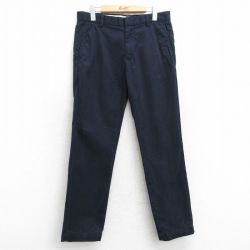 W32★古着 バナナリパブリック BANANA REPUBLIC ブランド パンツ メンズ コットン 紺 ネイビー 25mar15 中古 ボトムス ロング