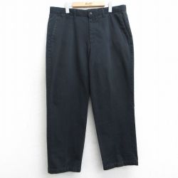 W35★古着 ドッカーズ パンツ メンズ コットン 黒 ブラック 25mar15 中古 ボトムス ロング