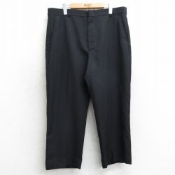 W37★古着 スラックス パンツ メンズ 80年代 80s タロン 黒 ブラック 25mar15 中古 ボトムス ロング