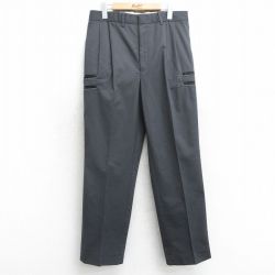 W33★古着 ワーク パンツ メンズ 90年代 90s USA製 濃グレー 25mar15 中古 ボトムス ロング