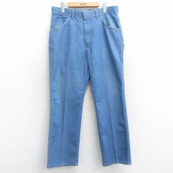 【50%OFF】W36★古着 ラングラー Wrangler パンツ メンズ 薄紺 ネイビー 25mar15 中古 ボトムス ロング