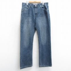 W35 ジーンズ ネイビー | 古着