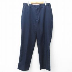 W34★古着 ピューリタン スラックス パンツ メンズ 00年代 00s 紺 ネイビー 25mar17 中古 ボトムス ロング