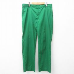 W37★古着 スラックス パンツ メンズ 80年代 80s タロン 緑 グリーン 25mar17 中古 ボトムス ロング