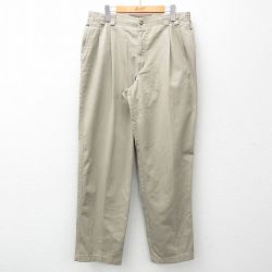 W36★古着 HAGGAR パンツ メンズ 00年代 00s コットン ベージュ系 カーキ 25mar17 中古 ボトムス ロング