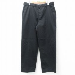 W34★古着 HAGGAR パンツ メンズ 黒 ブラック 25mar17 中古 ボトムス ロング