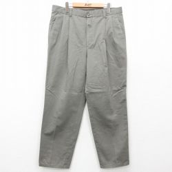 【20%OFF】W36★古着 HAGGAR パンツ メンズ コットン グレー系 25mar18 中古 ボトムス ロング