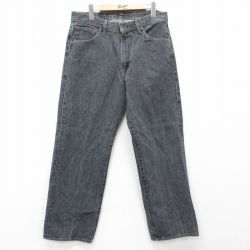 W34★古着 ラルフローレン Ralph Lauren ブランド ジーンズ メンズ コットン 黒 ブラック デニム 【spe】 25mar18 中古 ボトムス ジーパン Gパン ロング パンツ