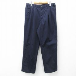 W35★古着 ドッカーズ パンツ メンズ 紺 ネイビー 25mar18 中古 ボトムス ロング
