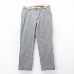W35★古着 ラルフローレン Ralph Lauren ブランド チノ パンツ チノパン メンズ 90年代 90s コットン グレー 25mar18 中古 ボトムス ロング