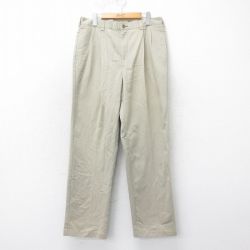 【20%OFF】W34★古着 トミーヒルフィガー TOMMY HILFIGER ブランド パンツ メンズ ベージュ カーキ 25mar18 中古 ボトムス ロング