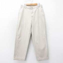W32★古着 トミーヒルフィガー TOMMY HILFIGER ブランド チノ パンツ チノパン メンズ コットン ベージュ カーキ 25mar18 中古 ボトムス ロング