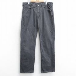 W38★古着 リーバイス Levis 514 パンツ メンズ コットン 黒 ブラック 25mar18 中古 ボトムス ロング