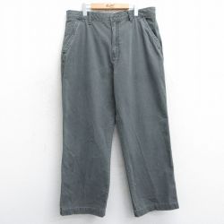 W39★古着 オールドネイビー OLD NAVY パンツ メンズ コットン 濃緑 グリーン 25mar18 中古 ボトムス ロング