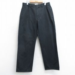 W34★古着 ギャップ GAP パンツ メンズ コットン 黒 ブラック 25mar18 中古 ボトムス ロング