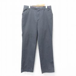 W35★古着 ワーク パンツ メンズ 濃グレー 25mar18 中古 ボトムス ロング