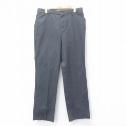 【20%OFF】W35★古着 ワーク パンツ メンズ 濃グレー 25mar18 中古 ボトムス ロング