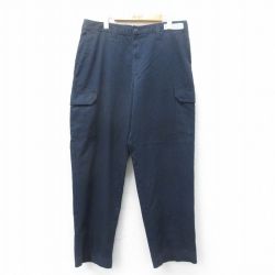 【20%OFF】W35★古着 ワーク カーゴ パンツ メンズ CINTAS 紺 ネイビー 25mar18 中古 ボトムス ロング