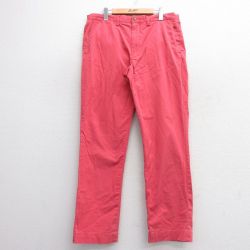 W34★古着 ラルフローレン Ralph Lauren ブランド パンツ メンズ 濃ピンク 25mar19 中古 ボトムス ロング