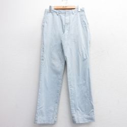 W30★古着 ラルフローレン Ralph Lauren ブランド パンツ メンズ コットン 薄紺 ネイビー 25mar19 中古 ボトムス ロング