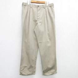 【20%OFF】W35★古着 パンツ メンズ ベージュ カーキ 25mar19 中古 ボトムス ロング