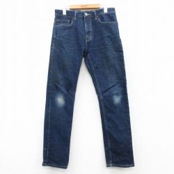 W32★古着 ドッカーズ ジーンズ メンズ 紺 ネイビー デニム 25mar19 中古 ボトムス ジーパン Gパン ロング パンツ