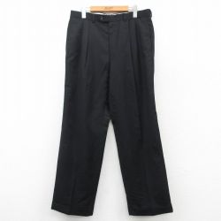 W32★古着 ラルフローレン Ralph Lauren ブランド パンツ メンズ カナダ製 黒 ブラック 【spe】 25mar19 中古 ボトムス ロング