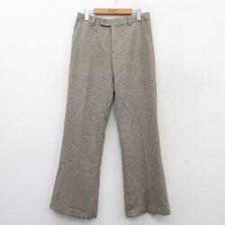 【50%OFF】W31★古着 パンツ メンズ フレア ブーツカット ベージュ カーキ 25mar21 中古 ボトムス ロング