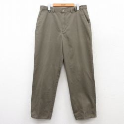 W36★古着 HAGGAR パンツ メンズ コットン 緑系 グリーン 25mar21 中古 ボトムス ロング