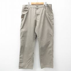 W38★古着 ラングラー Wrangler ペインター パンツ メンズ ダック地 ベージュ カーキ 25mar21 中古 ボトムス ロング