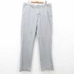 W34★古着 ラルフローレン Ralph Lauren ブランド パンツ メンズ コットン グレー 25mar22 中古 ボトムス ロング