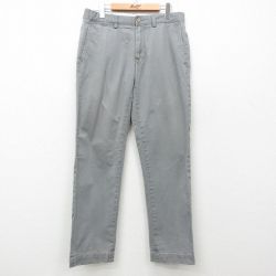 W33★古着 ラルフローレン Ralph Lauren ブランド パンツ メンズ コットン グレー 25mar22 中古 ボトムス ロング